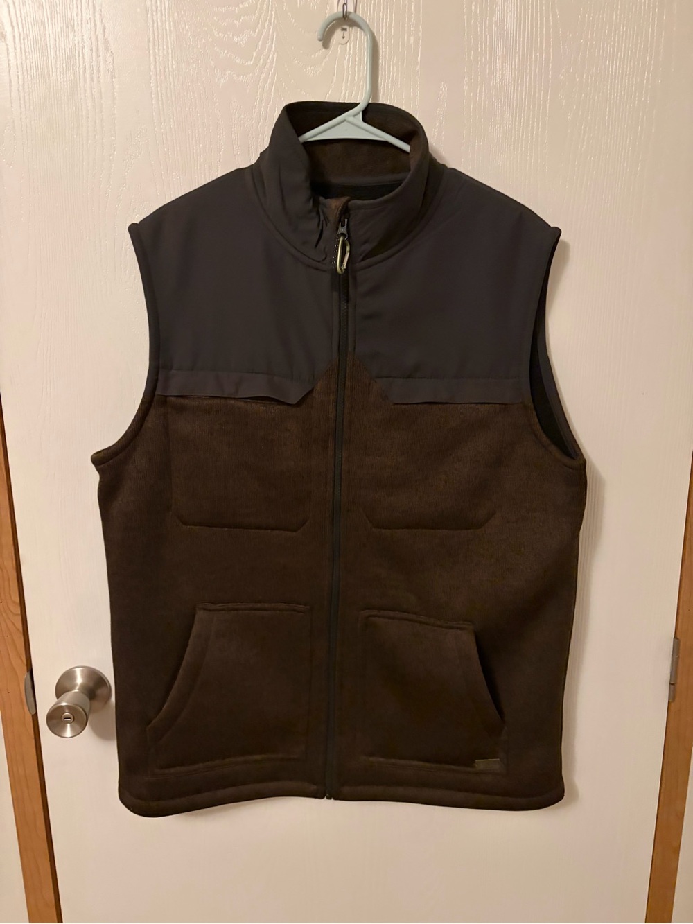 Ascend Men’s Bonded Fleece Sweater Zip Vest SZ L Hiking Camping